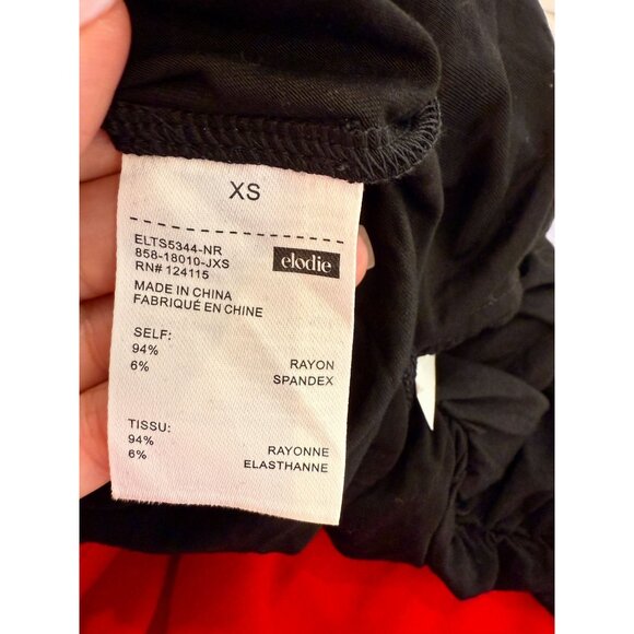 NEW Elodie Black Scoop Neck Long Sleeve Bodysuit NWT - Size XS - Picture 4 of 7